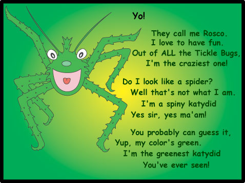 rosco the green spiny katydid